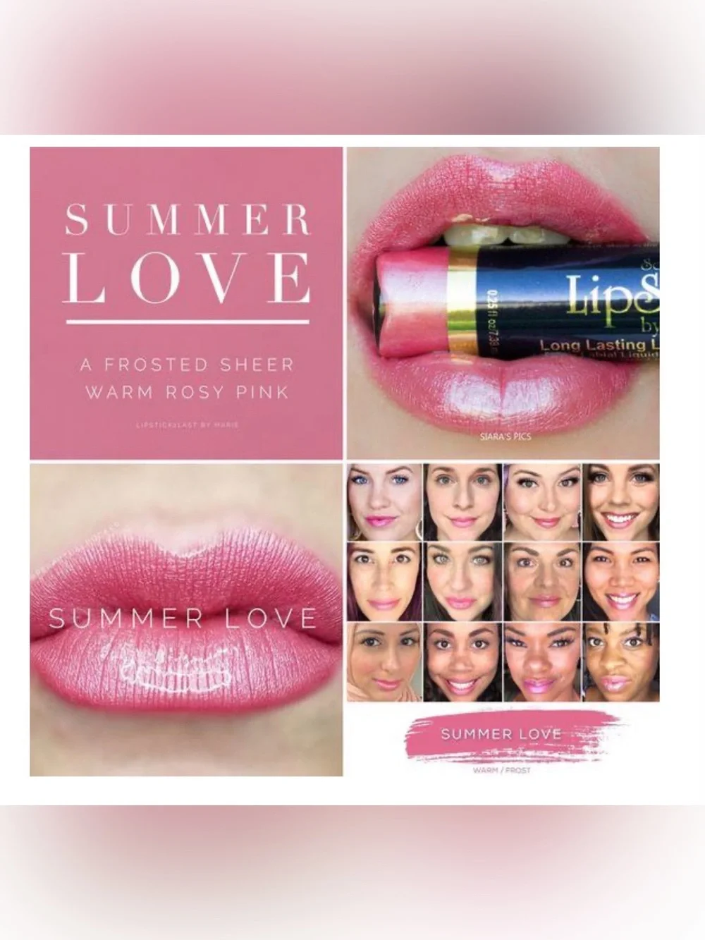 Limited Edition - Summer Love Warm Rosy Pink Lipsense- Frosted Sheer Finish